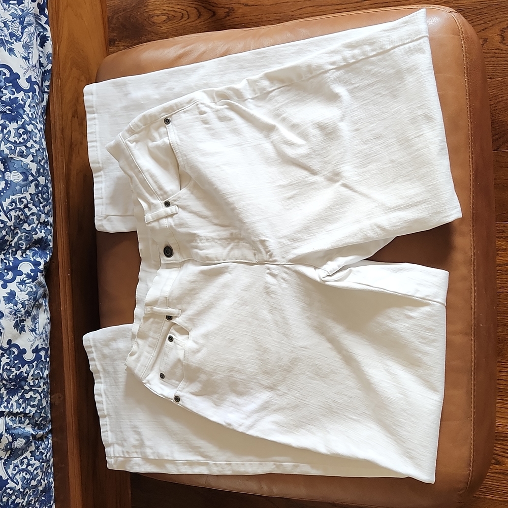 Talbot's Ivory Stretchy Jeans, 10